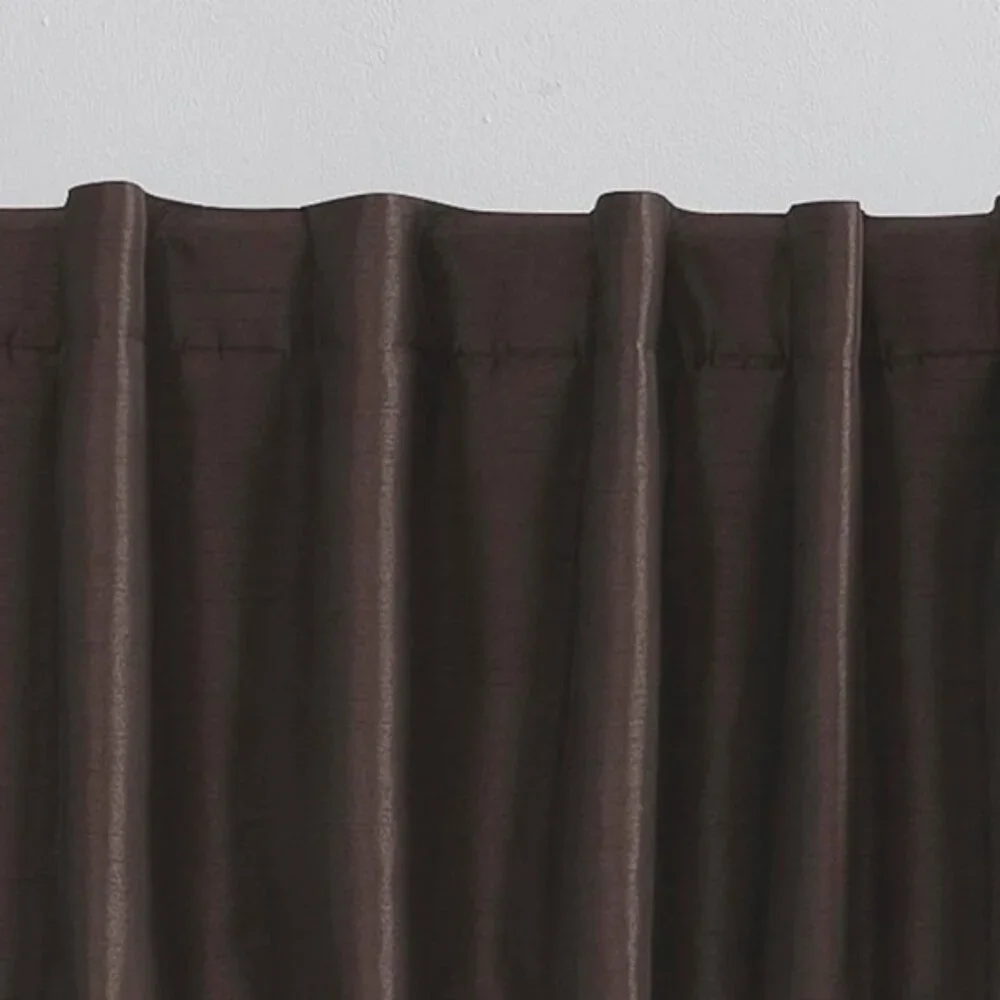 Sun Zero Faux Dupioni Silk Thermal Blackout Back Tab Curtain  50